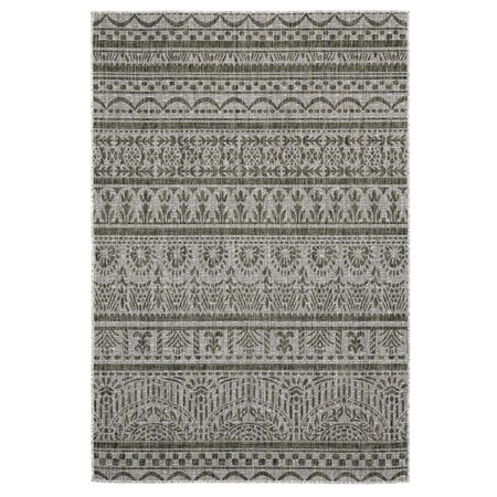 Manmade Augusta Diani Green Rectangle Area Rug - 5 ft. 3 in. x 7 ft. 6 in. MA3089381